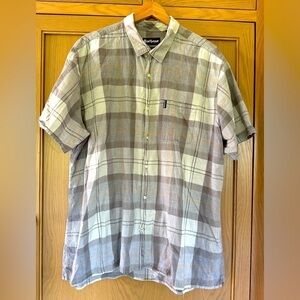 Barbour Plaid Short Sleeve Button Down / Extended Size / 3XL / Regular Fit